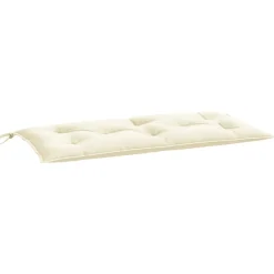 Décorations-vidaXL Coussin de banc de jardin crème 100x50x7 cm tissu oxford Crème