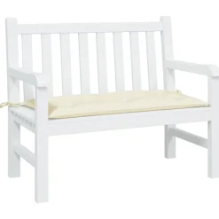 Décorations-vidaXL Coussin de banc de jardin crème 100x50x7 cm tissu oxford Cr&egrave;me