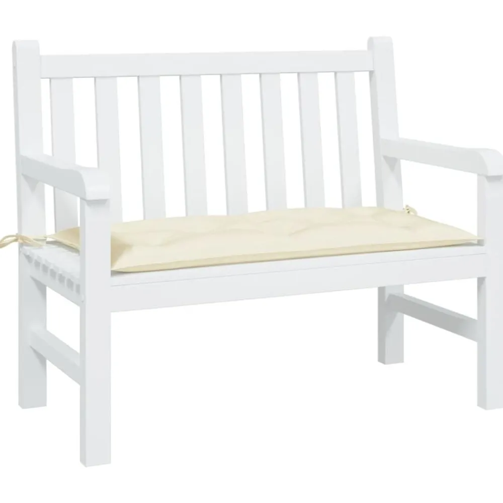 Décorations-vidaXL Coussin de banc de jardin crème 100x50x7 cm tissu oxford Crème