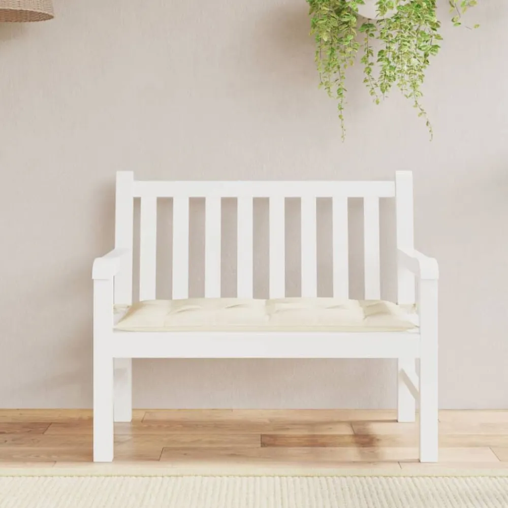 Décorations-vidaXL Coussin de banc de jardin crème 100x50x7 cm tissu oxford Crème