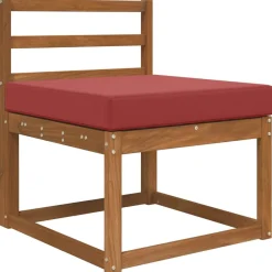 Décorations-vidaXL Coussin de canapé d'extérieur 60 x 60 x 8 cm Polyester Bordeaux