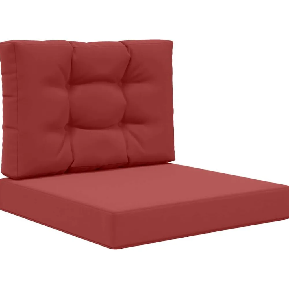 Décorations-vidaXL Coussin de canapé d'extérieur 2 pcs Polyester Bordeaux