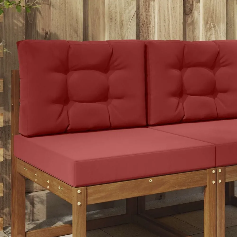 Décorations-vidaXL Coussin de canapé d'extérieur 2 pcs Polyester Bordeaux