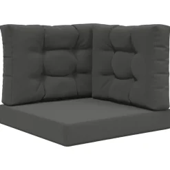 Décorations-vidaXL Coussin de canapé d'extérieur 3 pcs Polyester Anthracite