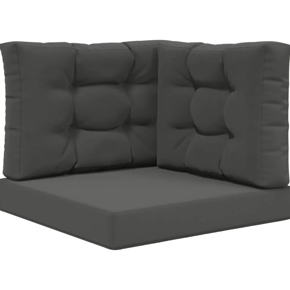 Décorations-vidaXL Coussin de canapé d'extérieur 3 pcs Polyester Anthracite