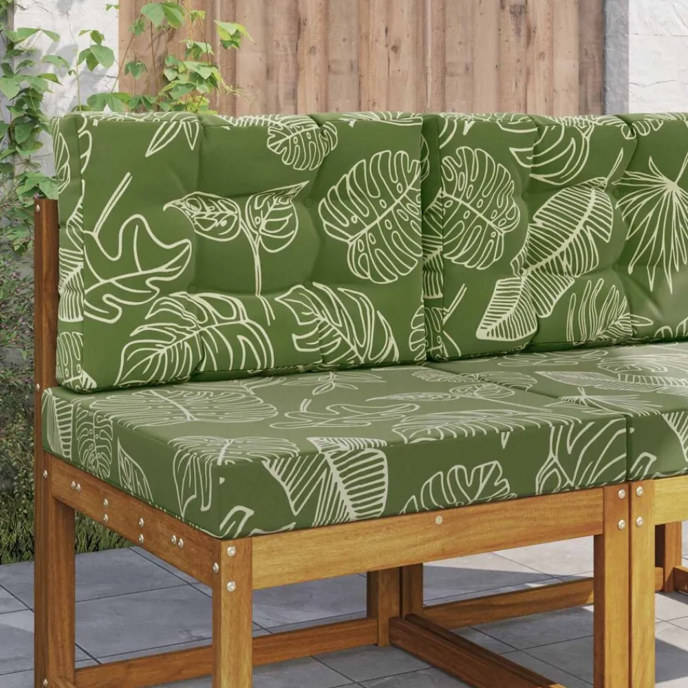 Décorations-vidaXL Coussin de canapé d'extérieur 2 pcs Modèle feuille Polyester Modèle feuille
