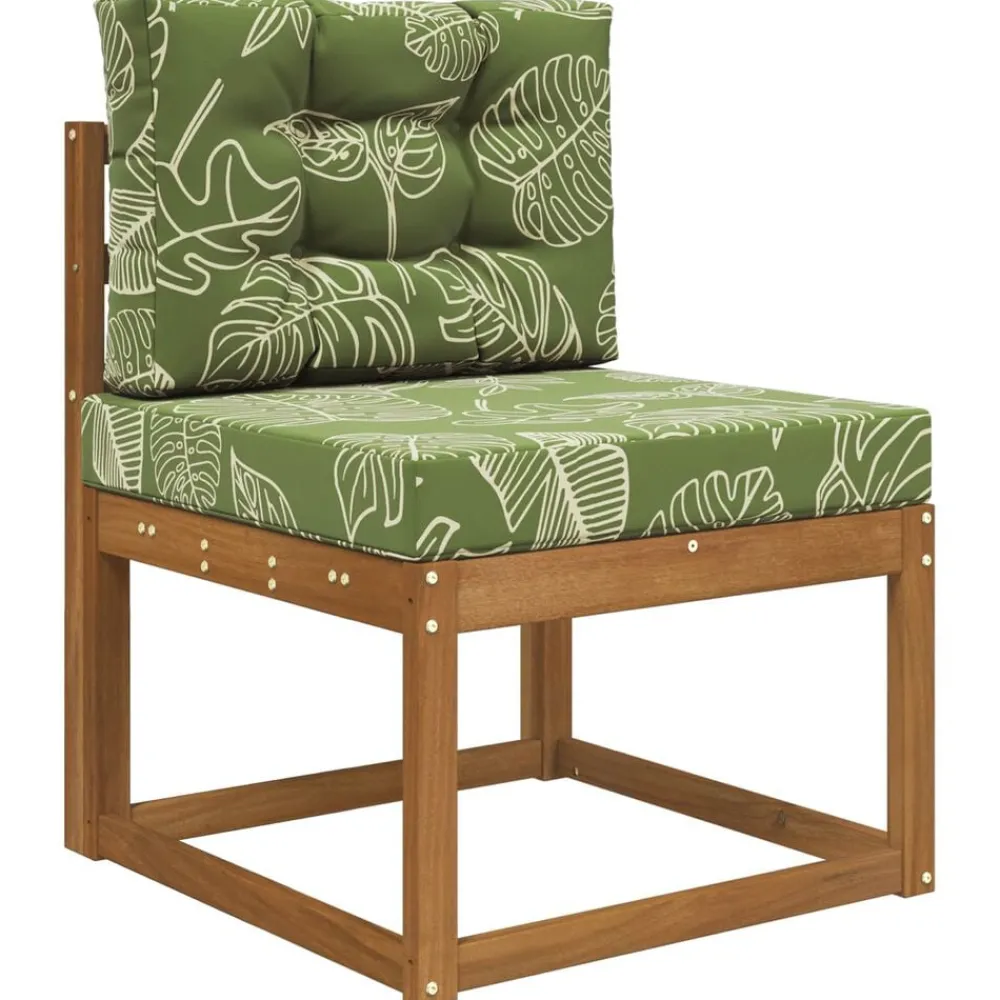 Décorations-vidaXL Coussin de canapé d'extérieur 2 pcs Modèle feuille Polyester Modèle feuille