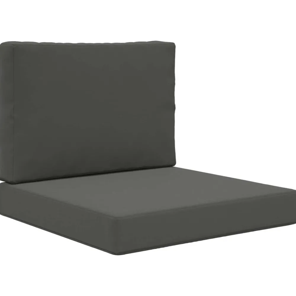 Décorations-vidaXL Coussin de canapé d'extérieur 2 pcs Polyester Anthracite