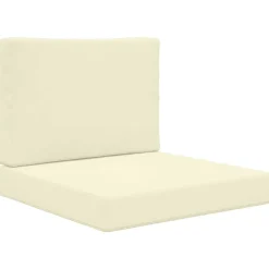 vidaXL Coussin de canapé d'extérieur 2 pcs Crème Polyester