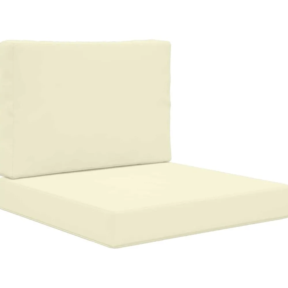 vidaXL Coussin de canapé d'extérieur 2 pcs Crème Polyester