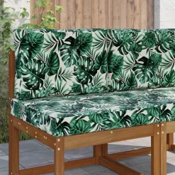 Décorations-vidaXL Coussin de canapé d'extérieur 2 pcs Polyester Motif feuille