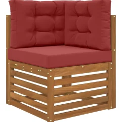 Décorations-vidaXL Coussin de canapé d'extérieur 3 pcs Polyester Bordeaux
