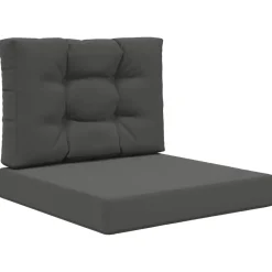 Décorations-vidaXL Coussin de canapé d'extérieur 2 pcs Polyester Anthracite