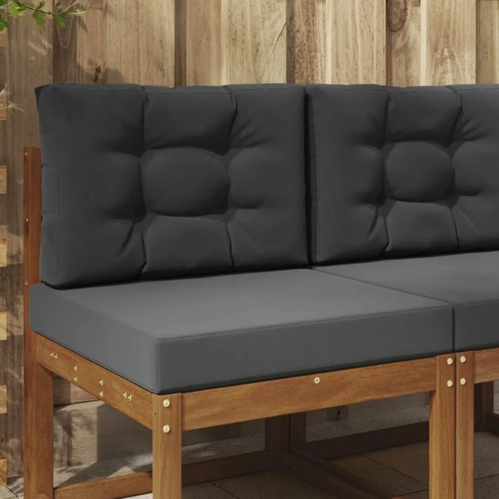 Décorations-vidaXL Coussin de canapé d'extérieur 2 pcs Polyester Anthracite