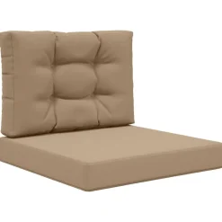 Décorations-vidaXL Coussin de canapé d'extérieur 2 pcs Polyester Taupe