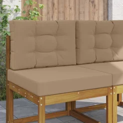 Décorations-vidaXL Coussin de canapé d'extérieur 2 pcs Polyester Taupe