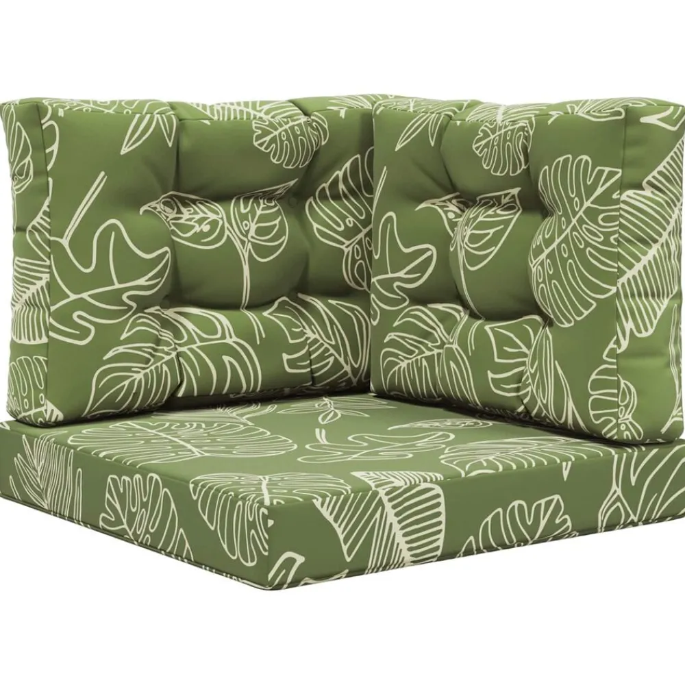 Foresterie & Exploitation Des Forêts|Décorations-vidaXL Coussin de canapé d'extérieur 3 pcs Modèle feuille Polyester Modèle feuille