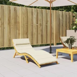 Décorations-vidaXL Coussin de chaise longue crème 180x60x4 cm tissu oxford Cr&egrave;me