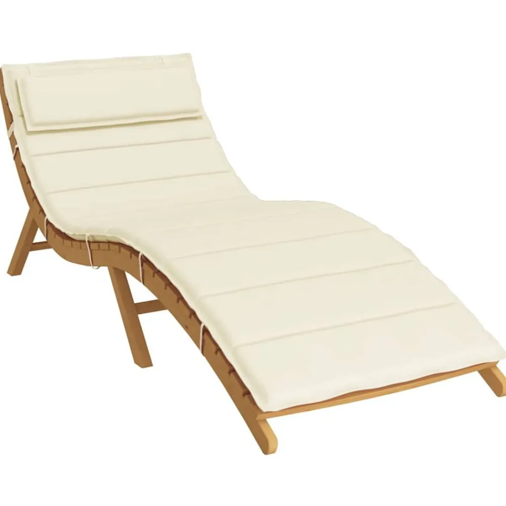 Décorations-vidaXL Coussin de chaise longue crème 180x60x4 cm tissu oxford Crème