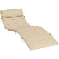 Décorations-vidaXL Coussin de chaise longue 180x60x4 cm tissu oxford Beige