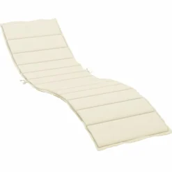 Décorations-vidaXL Coussin de chaise longue crème 200x50x3 cm tissu oxford Crème