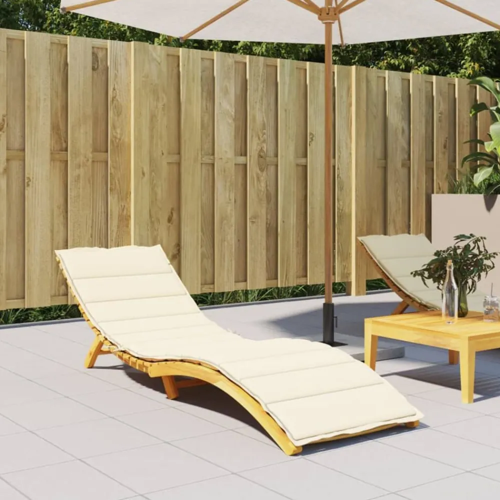 Décorations-vidaXL Coussin de chaise longue crème 200x50x3 cm tissu oxford Crème