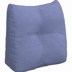 vidaXL Coussin de Dos Bleu denim 45 x 24 x 50 cm tissu