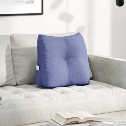 vidaXL Coussin de Dos Bleu denim 45 x 24 x 50 cm tissu