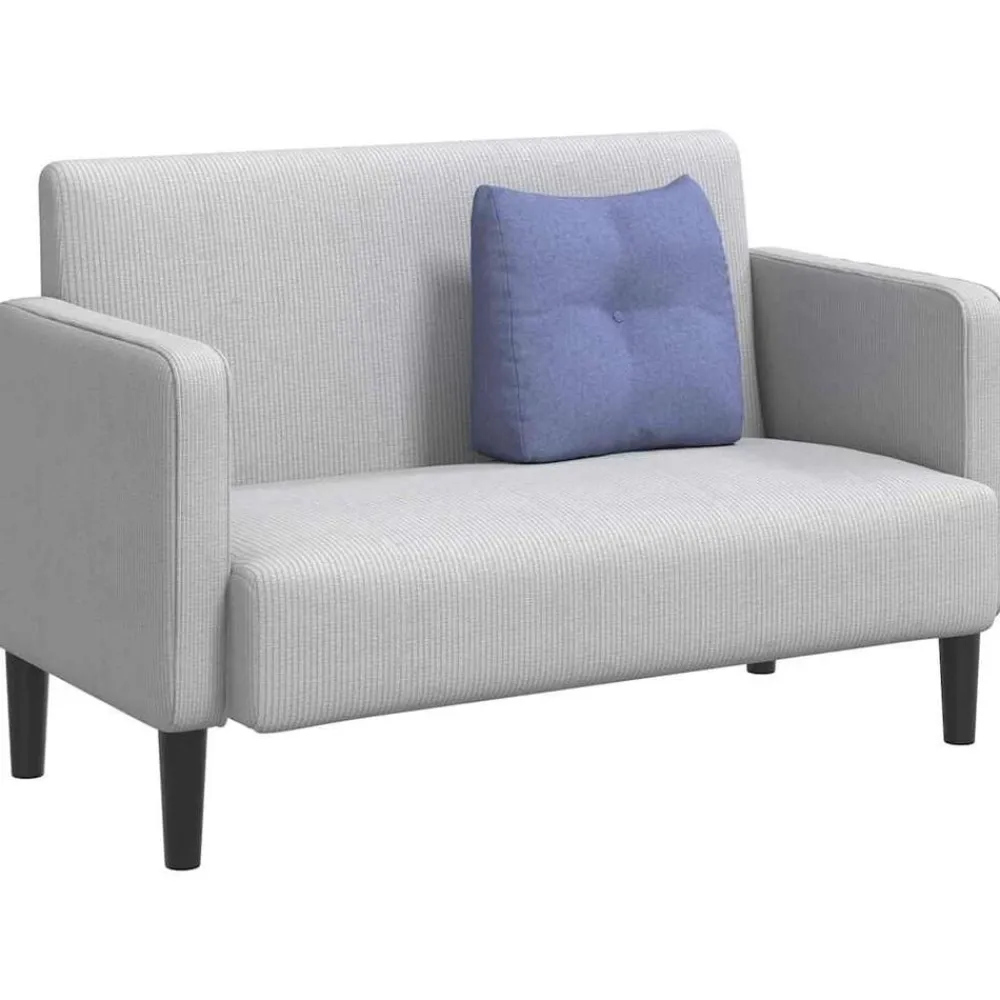 vidaXL Coussin de Dos Bleu denim 45 x 24 x 50 cm tissu