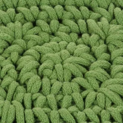 vidaXL Coussin de jeté Basketweave avec oreiller Vert 50 x 50 cm Coton