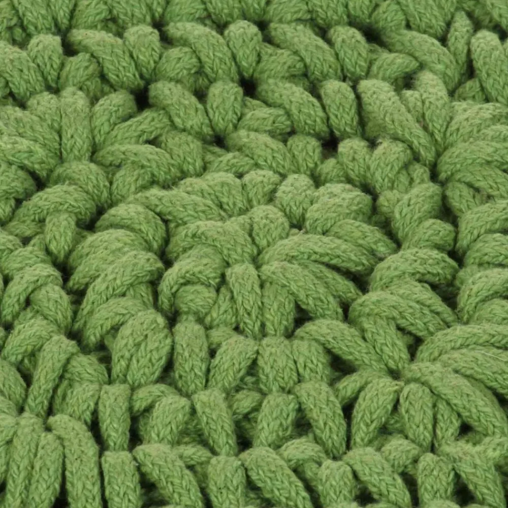 vidaXL Coussin de jeté Basketweave avec oreiller Vert 50 x 50 cm Coton