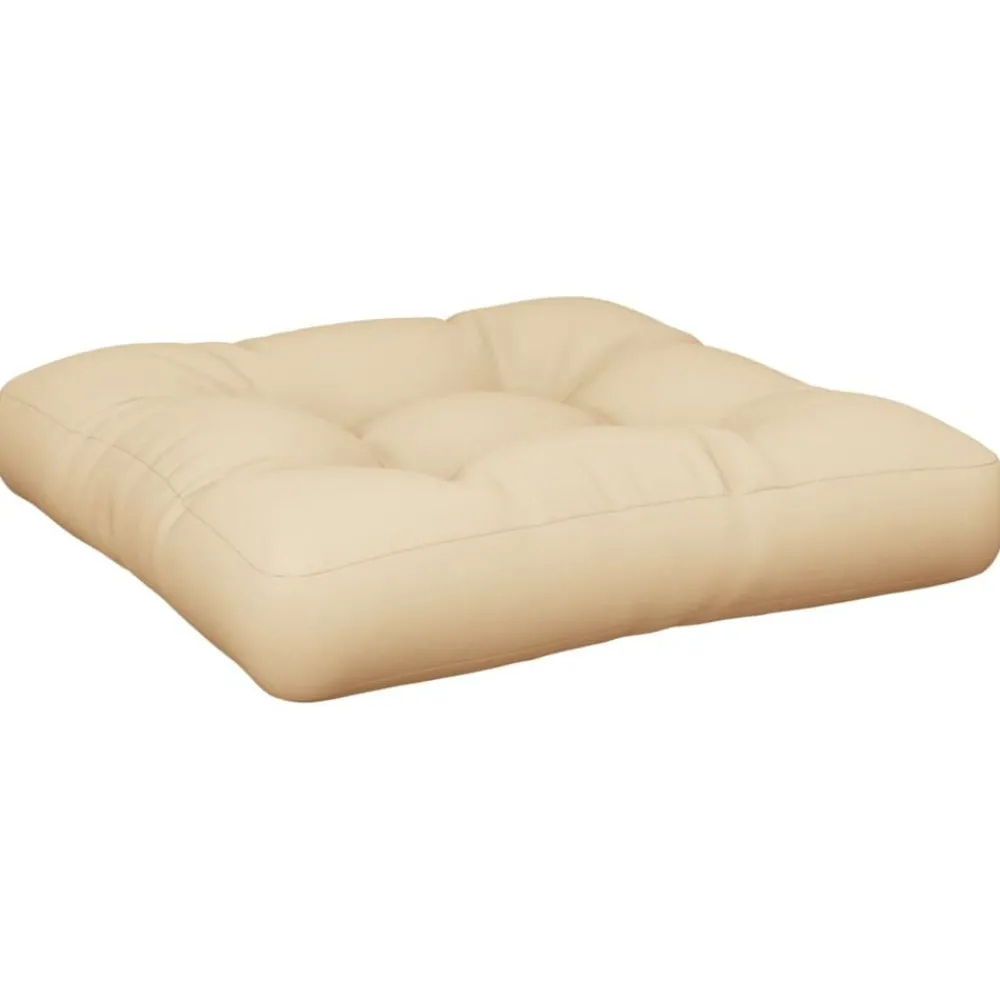 Décorations-vidaXL Coussin de palette 50x50x12 cm tissu Beige