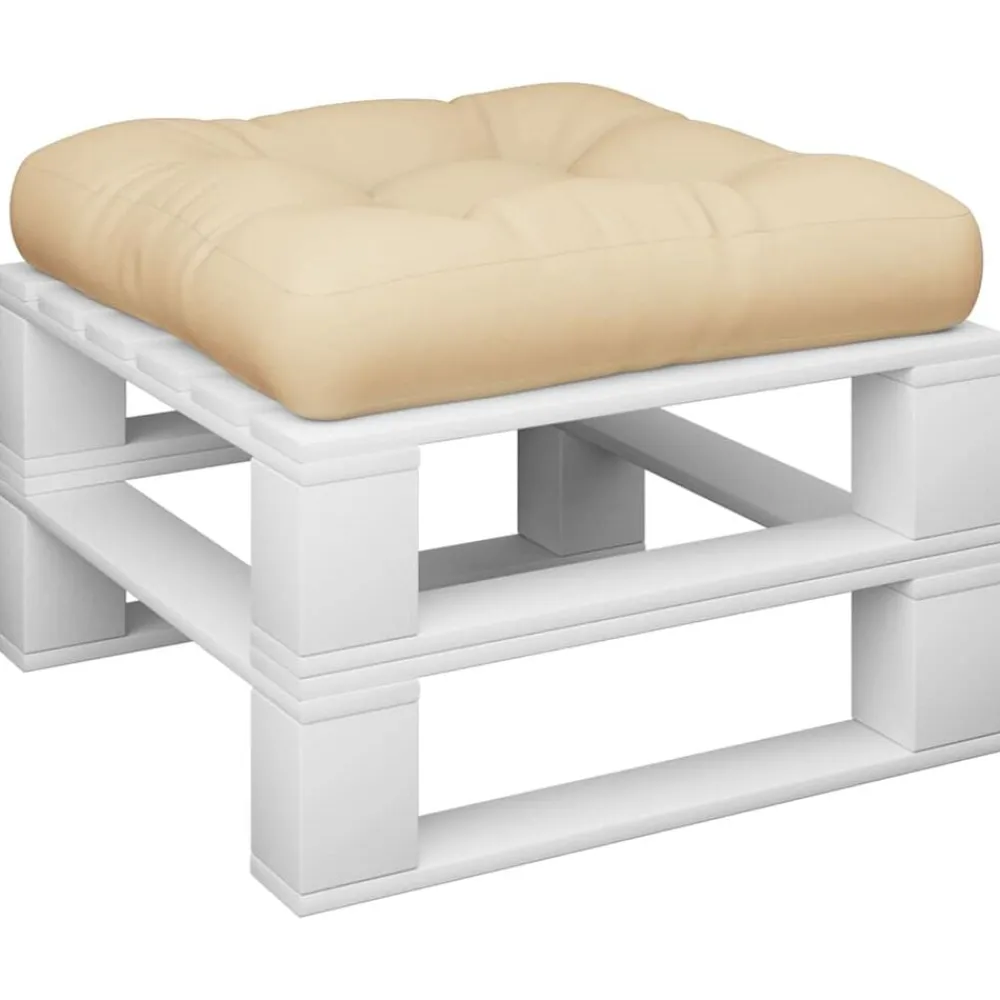 Décorations-vidaXL Coussin de palette 50x50x12 cm tissu Beige