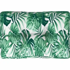 Décorations-vidaXL Coussin de palette s 50x40x12 cm tissu Motif de feuille
