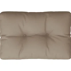 Décorations-vidaXL Coussin de palette 50x40x12 cm tissu Taupe