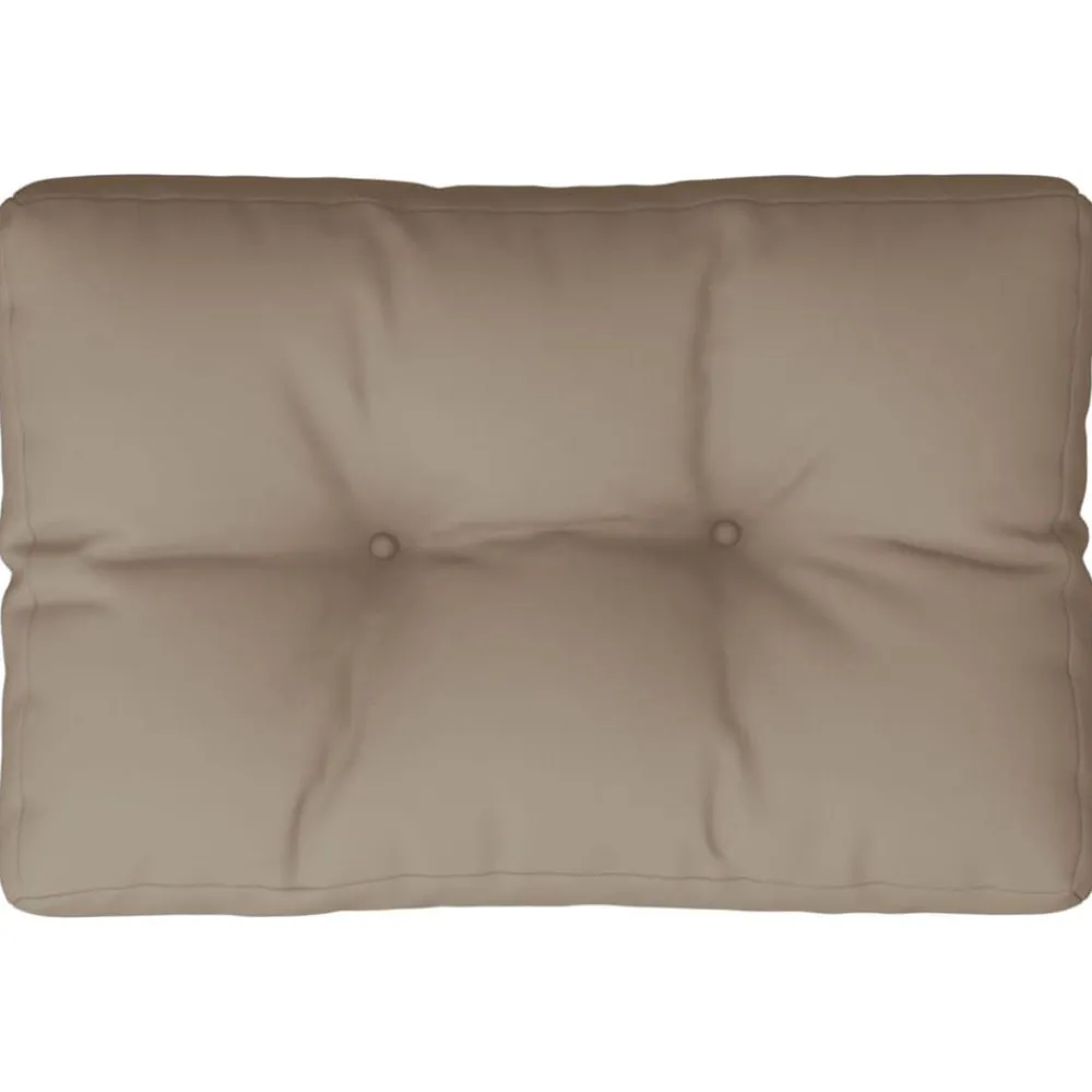 Décorations-vidaXL Coussin de palette 50x40x12 cm tissu Taupe