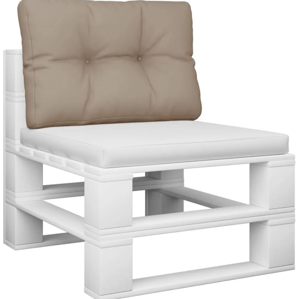Décorations-vidaXL Coussin de palette 50x40x12 cm tissu Taupe
