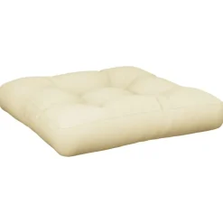 Décorations-vidaXL Coussin de palette crème 50x50x12 cm tissu Crème