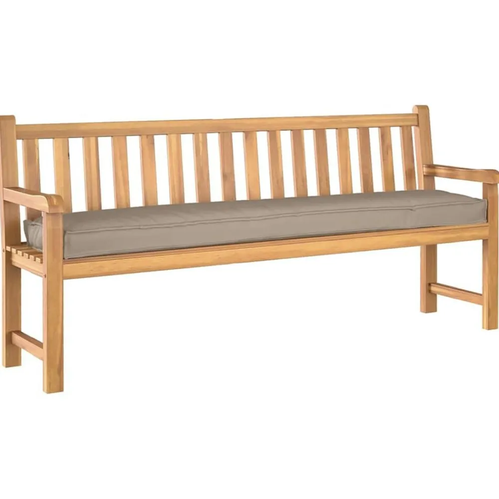Décorations-vidaXL Coussin de palette 180 x 40 x 8 cm Tissu Oxford Taupe