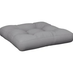 Décorations-vidaXL Coussin de palette 50x50x12 cm tissu Gris