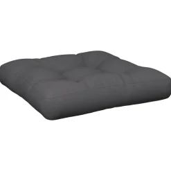 Décorations-vidaXL Coussin de palette 50x50x12 cm tissu Anthracite