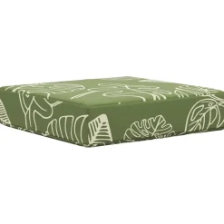 vidaXL Coussin de Siège d'Extérieur Feuilles Vertes 40 x 40 x 8 cm