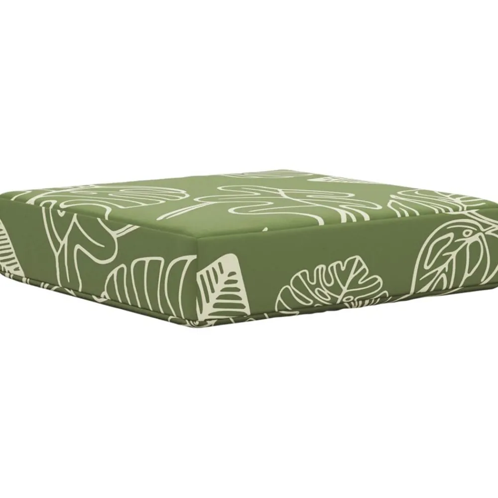 vidaXL Coussin de Siège d'Extérieur Feuilles Vertes 40 x 40 x 8 cm