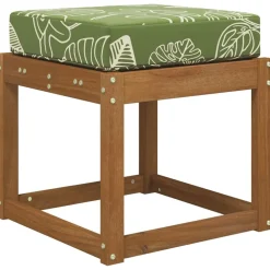 vidaXL Coussin de Siège d'Extérieur Feuilles Vertes 40 x 40 x 8 cm