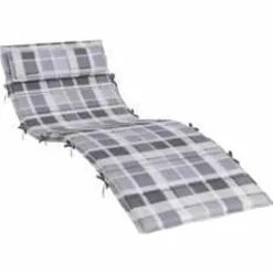 vidaXL Coussin de transat ensoleillé Gris 178 x 60 x 4 cm Tissu Oxford