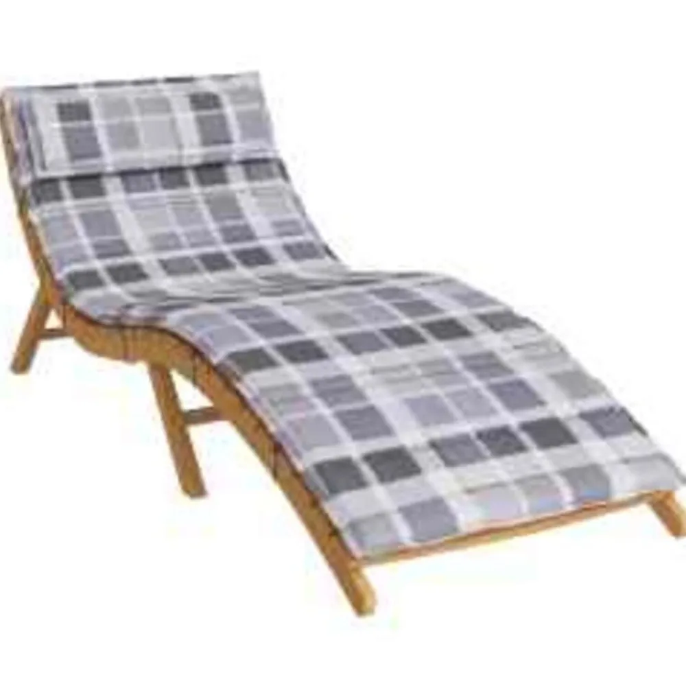 vidaXL Coussin de transat ensoleillé Gris 178 x 60 x 4 cm Tissu Oxford