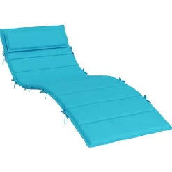 Décorations-vidaXL Coussin de transat ensoleillé 178 x 60 x 4 cm Turquoise