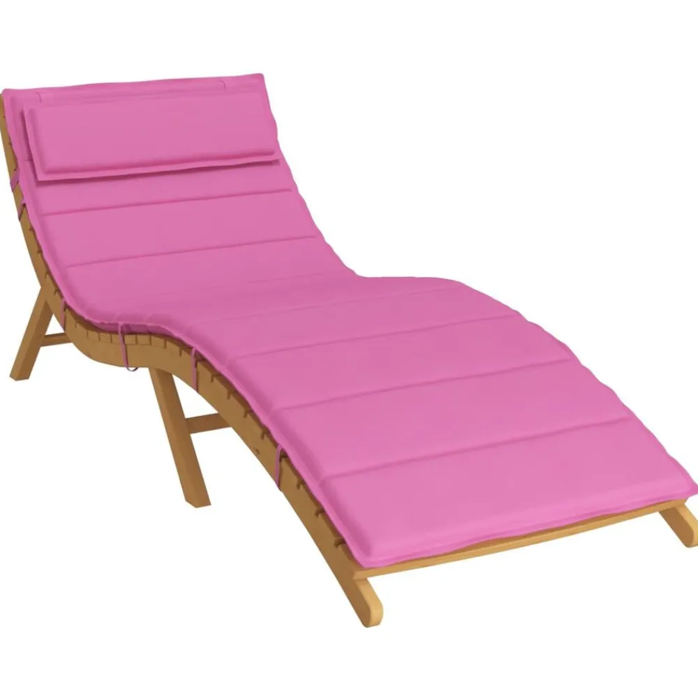 Décorations-vidaXL Coussin de transat ensoleillé 178 x 60 x 4 cm Tissu Oxford Rose