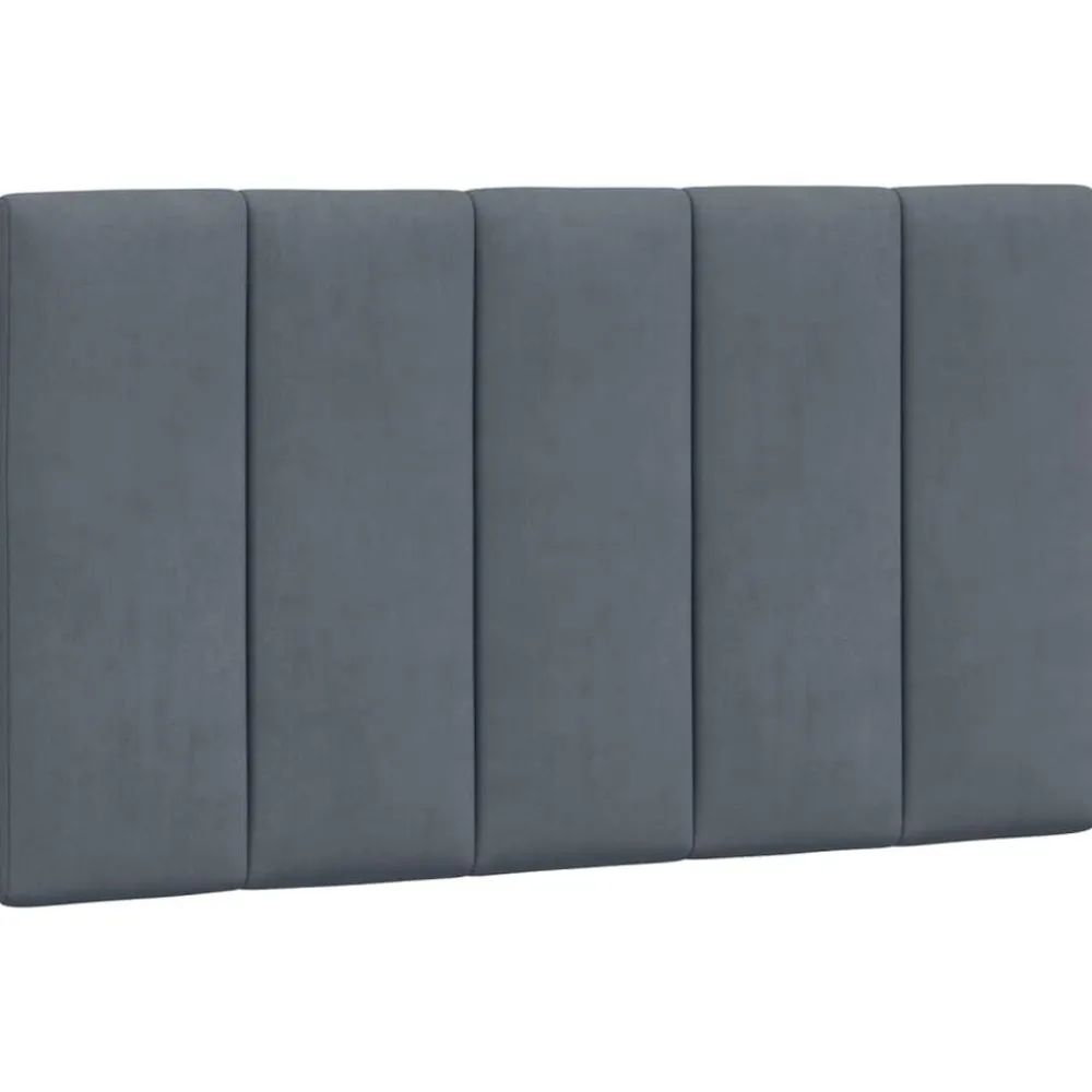 Lits & Accessoires-vidaXL Coussin de tête de lit Hanko 80 cm velours Gris foncé