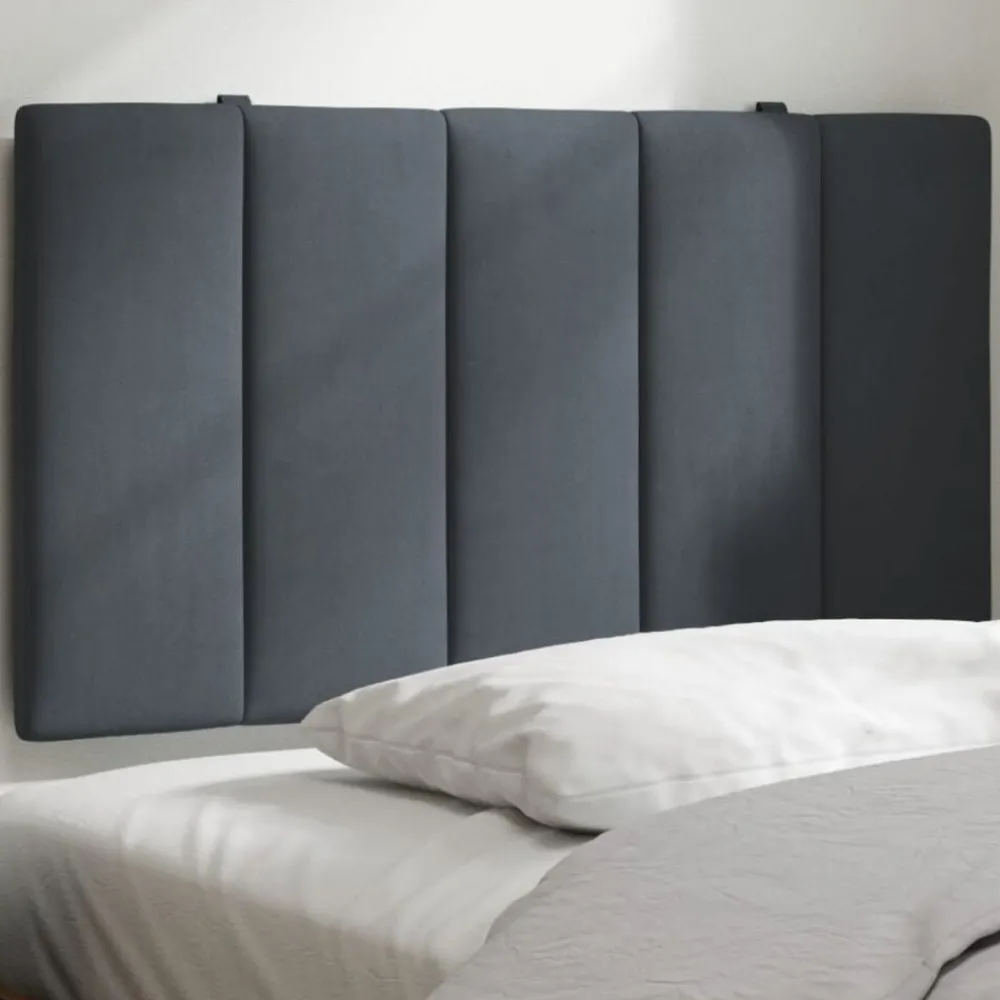 Lits & Accessoires-vidaXL Coussin de tête de lit Hanko 80 cm velours Gris foncé